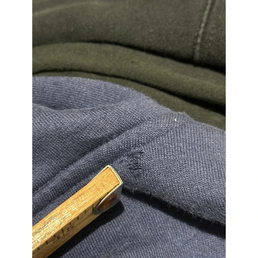 Pink Victoria's Secret Navy Blue Zip Up Hoodie Laurel Wreath Logo XL - Has Flaw - Picture 6 of 7